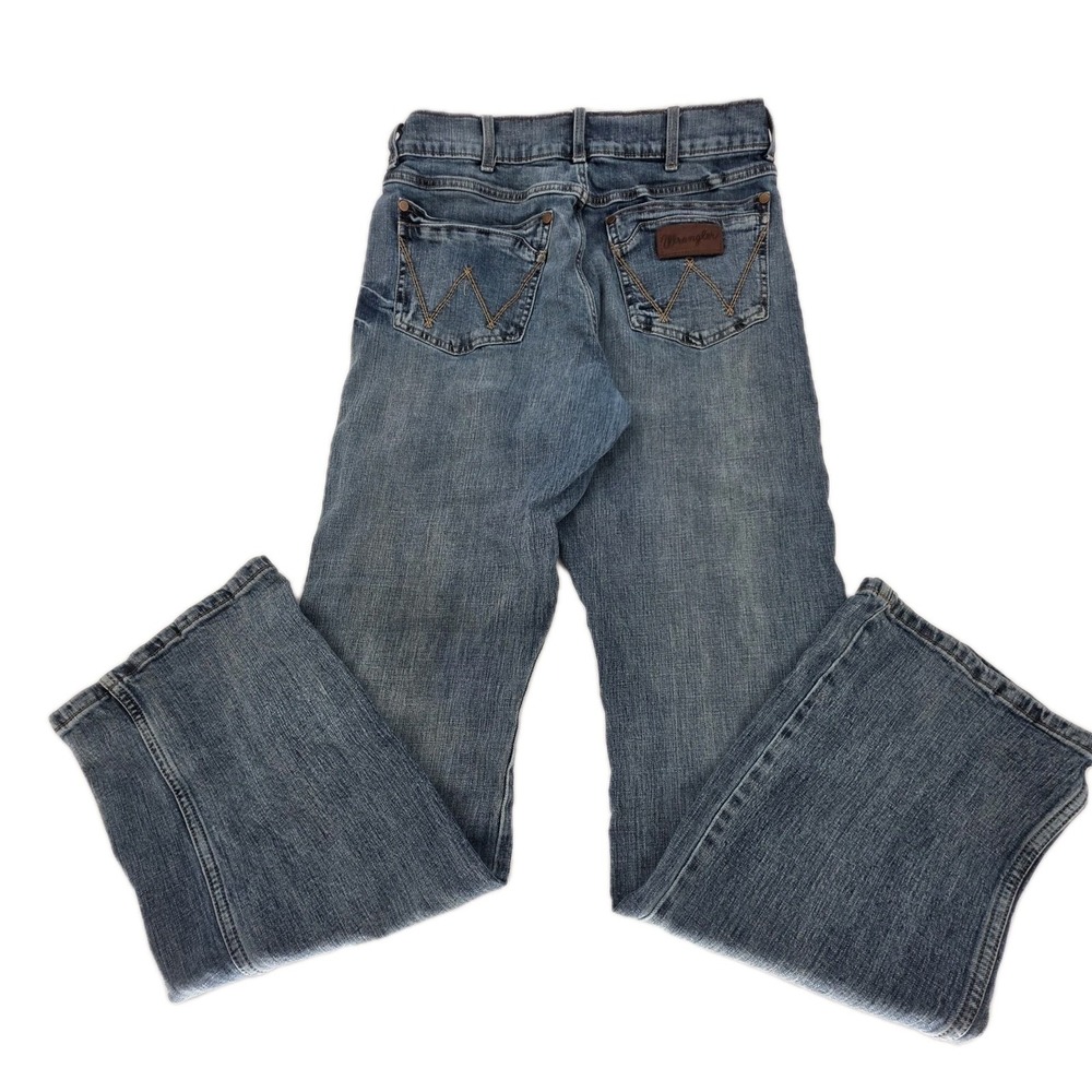 Wrangler Retro Relaxed Boot Jeans Mens 32x34 Blue Denim Cowboy Rodeo Western - Picture 6 of 8